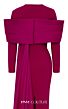 MNM Couture N0672 Long Sleeve Back Streamer Crepe Dress