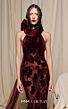MNM Couture N0699 Halter Neck Back Bow Velvet Dress