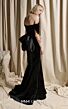 MNM Couture N0702 Velvet Ruched Bust Off-The-Shoulder Dress