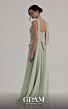 MNM Couture O07856 Draped Bodice Mint A-Line Peplum Dress