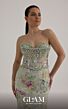 MNM Couture O07858 Sweetheart Neck Chiffon Overskirt Min Dress
