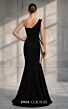 MNM Couture V08036 One-Shoulder Black Asymmetric Neck Dress