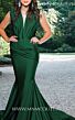 MNM Couture L0001 V-Neck Plunging Neck Draped Dress