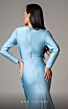MNM Couture L0002E Draped Bodice Long Sleeve Dress