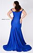 MNM Couture L0044 Illusion Side Off-The-Shoulder Dress