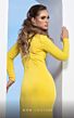 MNM Couture L0047 Jewel Neck Drape Bodice Long Sleeve Dress