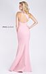 MNM Couture M0003 Asymmetric Neck Strappy Back Dress