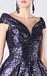 MNM Couture M0009 Off The Shoulder A-Line Sequin Dress