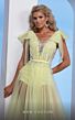 MNM Couture M0080 Bow Strap A-Line Bodysuit Dress