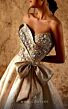 MNM Couture M0082 Embellished Top Waist Bow Strapless Dress