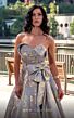 MNM Couture M0082 Embellished Top Waist Bow Strapless Dress