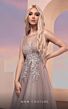 MNM Couture M0095 A-Line Lace Bodice Illusion Neck Dress