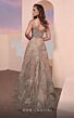 MNM Couture M0097 Plunging Neck A-Line Lace Dress