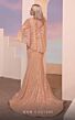MNM Couture M0106 Cape Sleeve Plunging Neck Glitter Dress