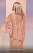 MNM Couture M0106 Cape Sleeve Plunging Neck Glitter Dress
