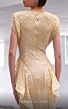 MNM Couture M1004 Side Peplum Plunging Neck Embellished Dress