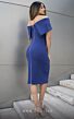 MNM Couture M1033 Foldover Off-The-Shoulder Dress