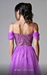 MNM Couture M1047 Beaded Strap Cold-Shoulder Overskirt Dress