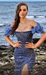MNM Couture M1052 Feather Sleeves High Slit Sequin Dress