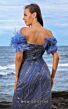 MNM Couture M1052 Feather Sleeves High Slit Sequin Dress