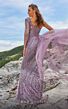 MNM Couture M1053 Side Skirt One Sleeve Sequin Dress