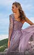 MNM Couture M1053 Side Skirt One Sleeve Sequin Dress