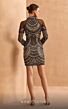 MNM Couture M1143S High Neck Long Sleeves Embellished Dress