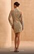 MNM Couture M1143S High Neck Long Sleeves Embellished Dress