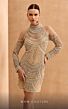 MNM Couture M1143S High Neck Long Sleeves Embellished Dress