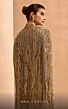 MNM Couture M1145 Detachable Cape High Neck Embellished Dress