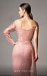 MNM Couture M1165 Mismatched Sleeves Side Tail Dress