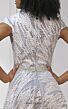 MNM Couture M1809 Square Neck Cap Sleeve A-Line Dress