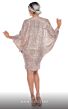 MNM Couture R01103 Batwing Sleeve V-Neck Sequin Dress