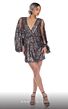 MNM Couture R01130 Surplice V-Neck Split Sleeve Sequin Dress