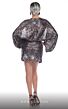 MNM Couture R01130 Surplice V-Neck Split Sleeve Sequin Dress