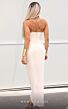 MNM Couture R07384 Spaghetti Strap Tulip Hem Faux Wrap Dress