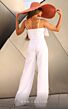 MNM Couture R07438 Bow Neck Spaghetti Strap Wide-Leg Jumpsuit