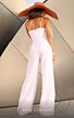 MNM Couture R07438 Bow Neck Spaghetti Strap Wide-Leg Jumpsuit