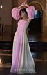 MNM Couture R07506 Removable Sleeve Shirred A-Line Dress