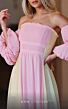 MNM Couture R07506 Removable Sleeve Shirred A-Line Dress