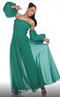MNM Couture R07509 Removable Sleeve Shirred Top Wide-Leg Jumpsuit