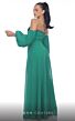 MNM Couture R07509 Removable Sleeve Shirred Top Wide-Leg Jumpsuit