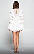 MNM Couture R0985 Ruffle Sleeve Jewel Neck Dress