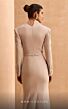 MNM Couture V02030 Long Sleeve V-Neck Front Slit Dress