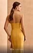 MNM Couture V02031 Asymmetric Bow Bodice High Slit Dress