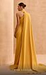 MNM Couture V02033 Choker Neck Side Ruffle Cape Sleeve Dress
