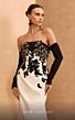 MNM Couture V02038 Off-The-Shoulder Floral Embroidered Dress
