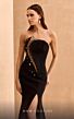 MNM Couture V02040 High Slit Strapless Beaded Bodice Dress