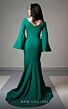 MNM Couture V02044 Split Cape Sleeve V-Neck Dress