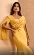 MNM Couture V02044 Split Cape Sleeve V-Neck Dress